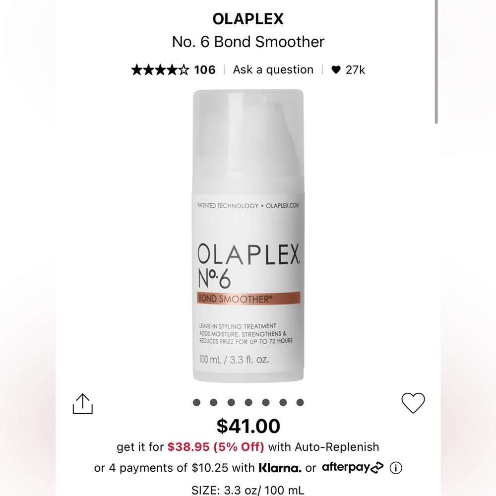 olaplex styling treatment